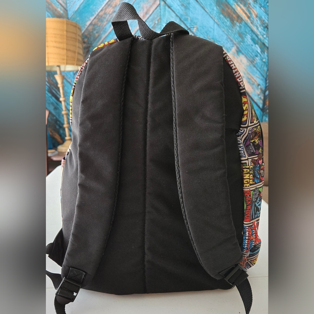🌞 Marvel Comic Backpack Nylon NWOT 16" X 12" X 5" - Picture 2 of 5
